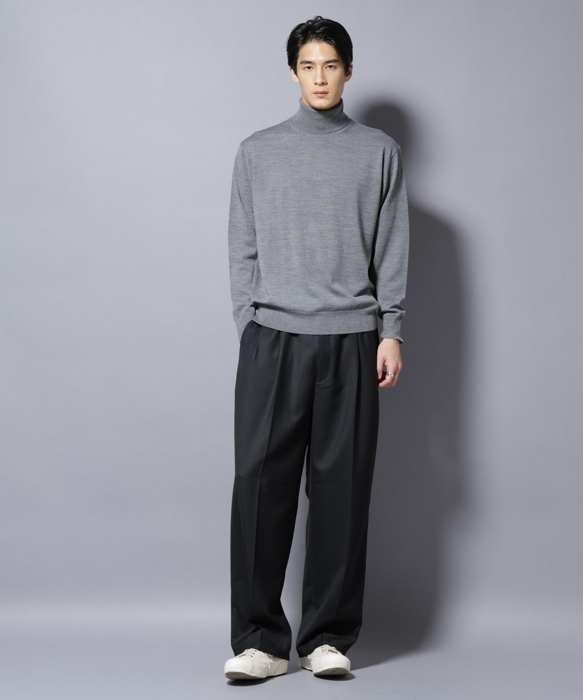 nano･universe「「毛玉レスニット」ファインゲージタートルネック」|ニット・セーター|