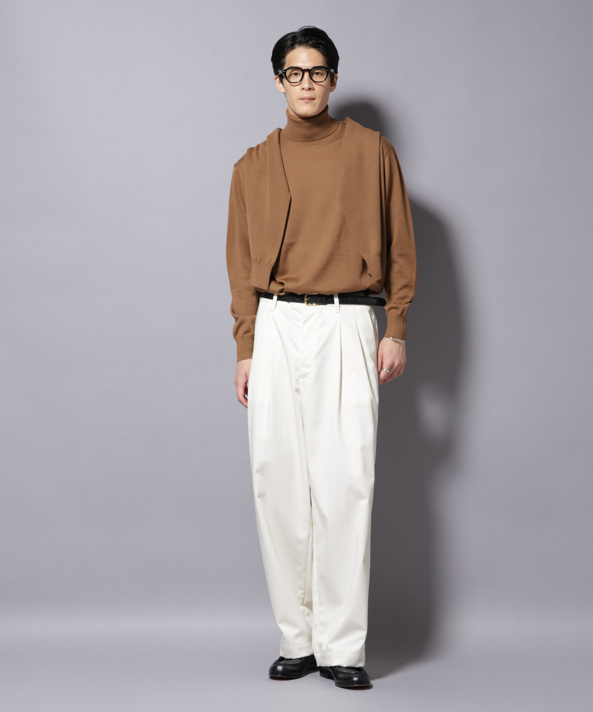 nano･universe「「毛玉レスニット」ファインゲージタートルネック」|ニット・セーター|