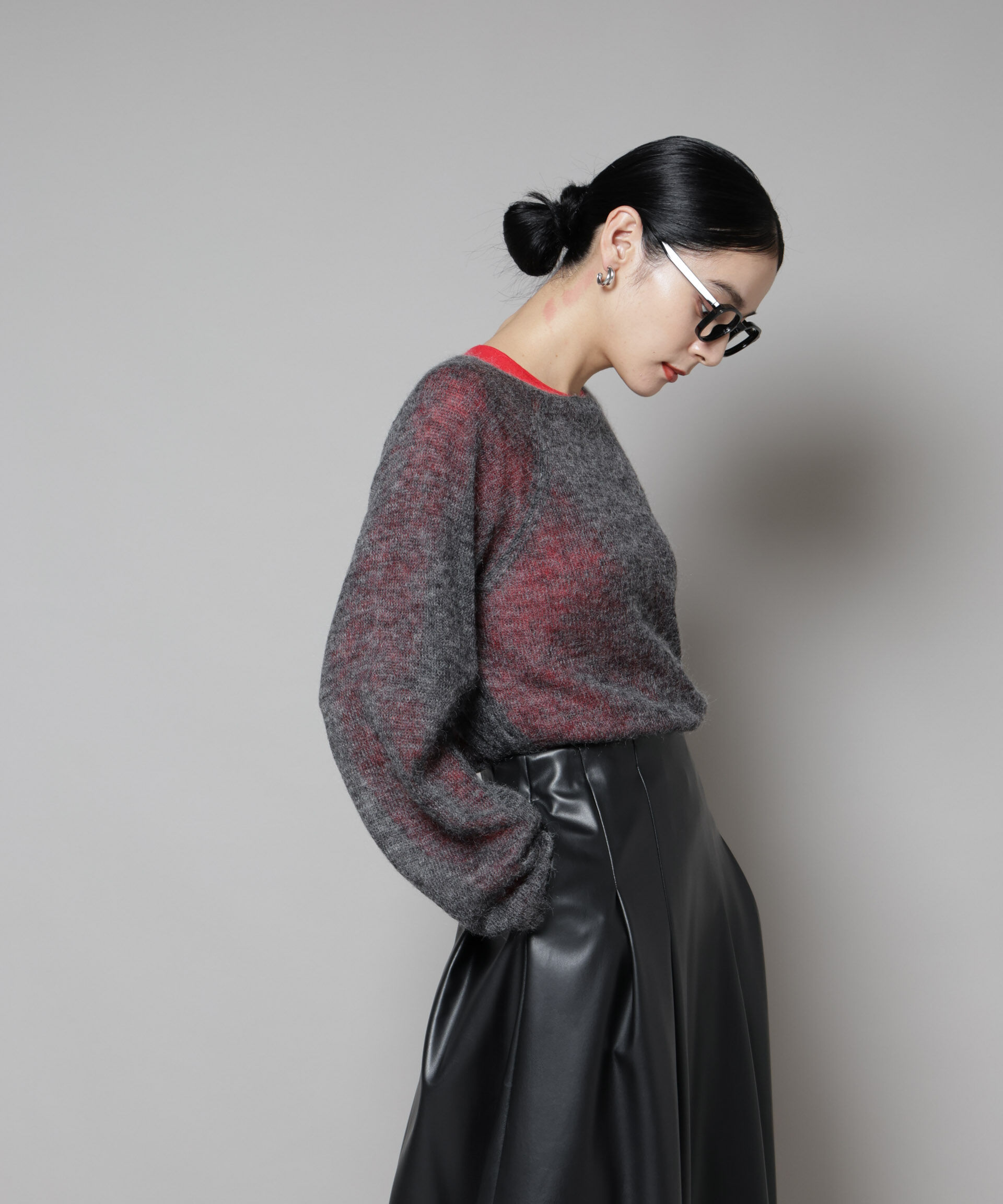 nano･universe「モヘヤ混天竺シアーニット」|ニット・セーター|