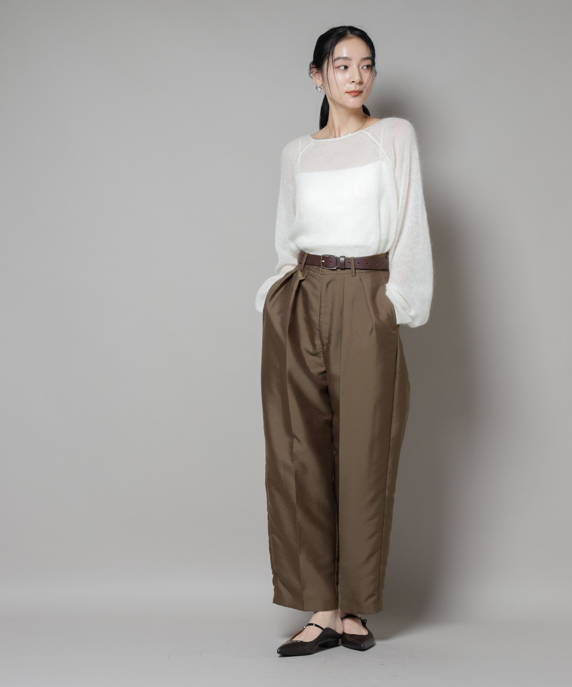 nano･universe「モヘヤ混天竺シアーニット」|ニット・セーター|