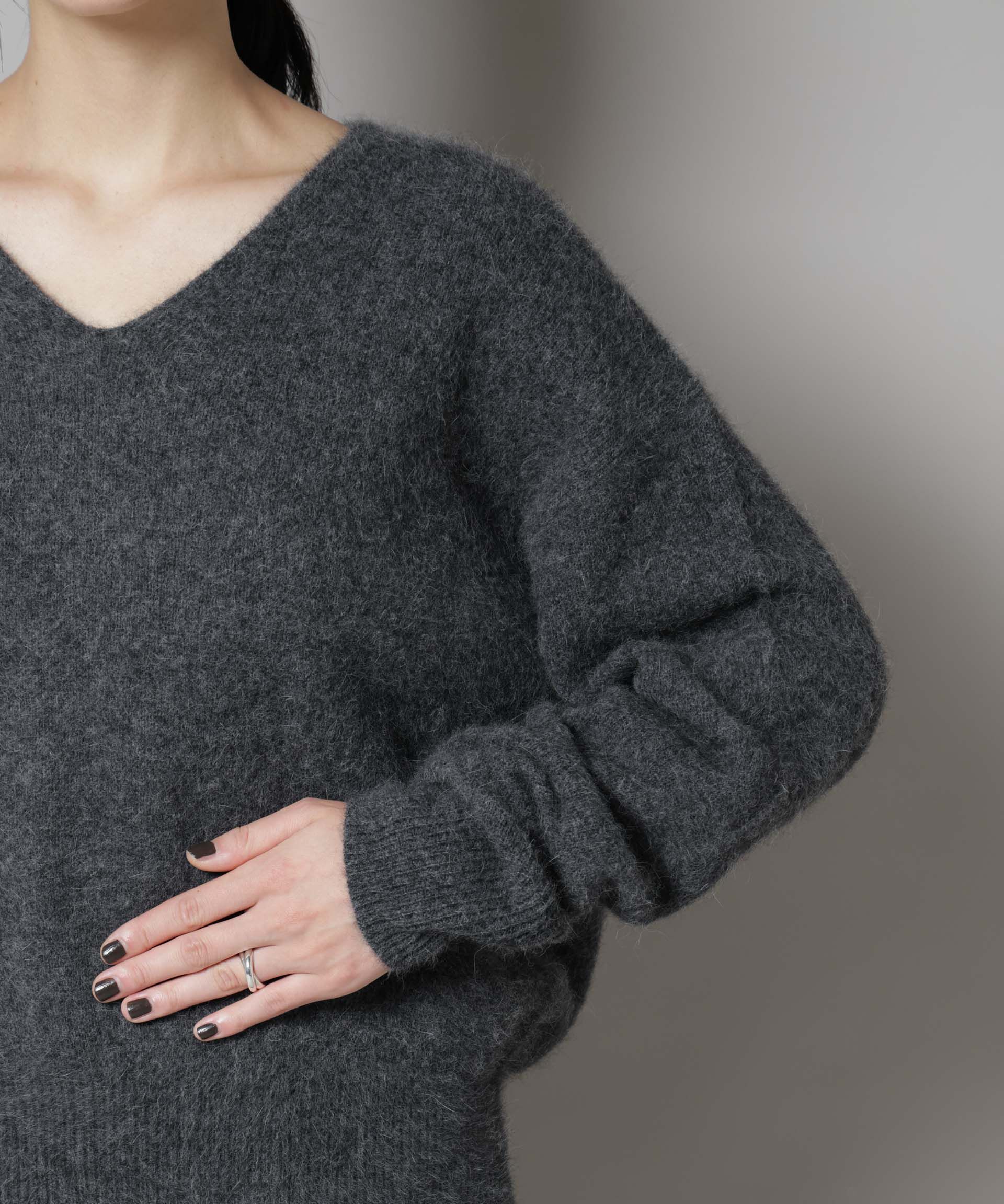 nano･universe「ウォッシャブルフォックスVネックニットプルオーバー」|ニット・セーター|