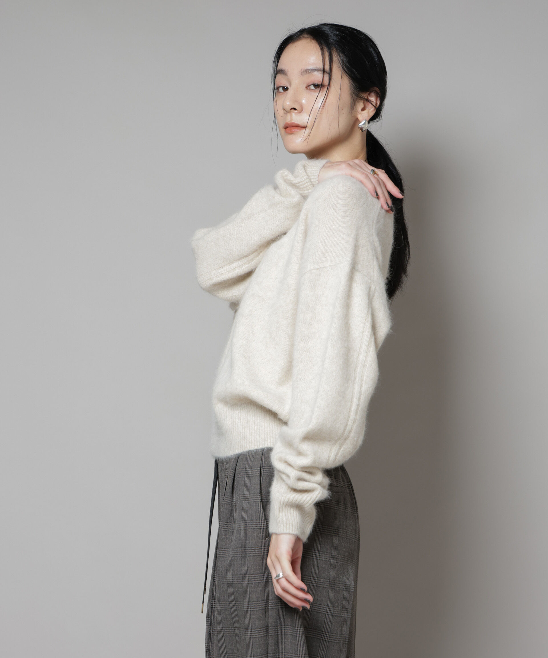 nano･universe「ウォッシャブルフォックスVネックニットプルオーバー」|ニット・セーター|