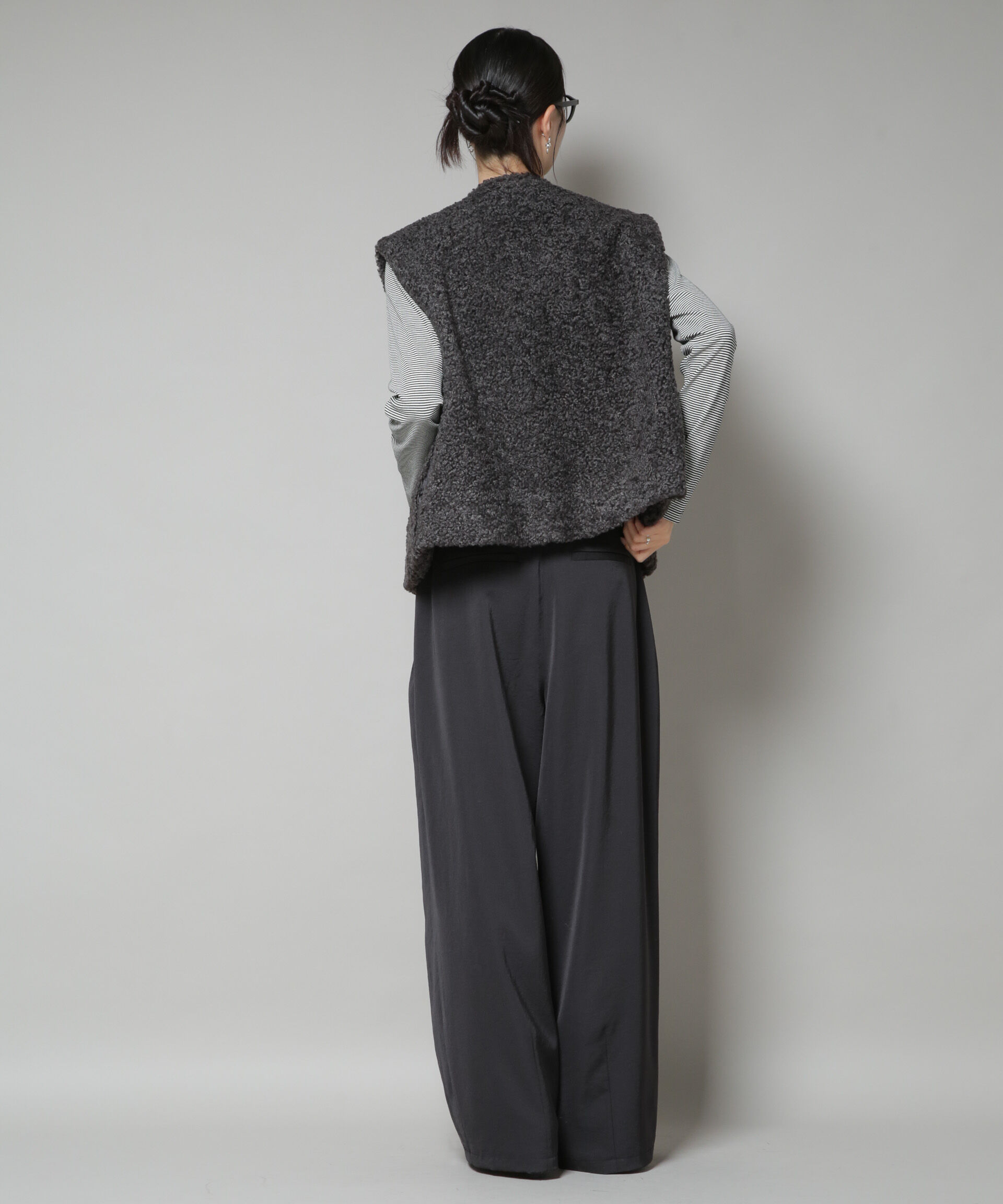 nano･universe「カーリングフェイクファージレ」|テーラードジャケット|