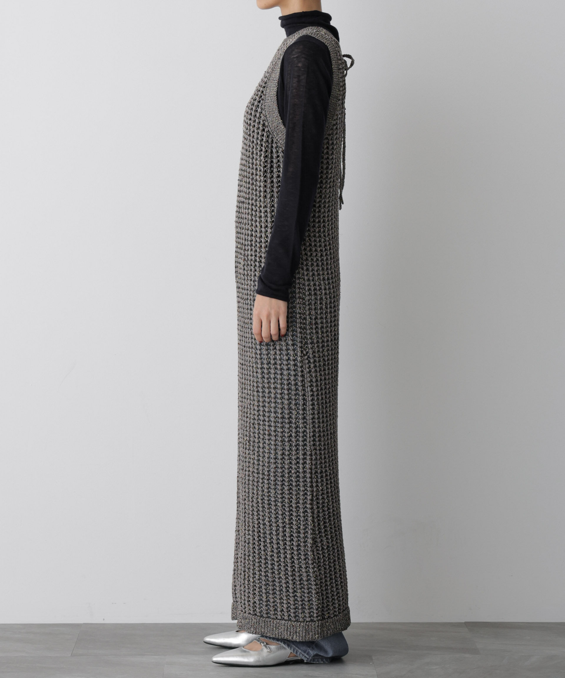 nano･universe「「STEVELOUR」シャイニーレースニットワンピース」|ニット・セーター|