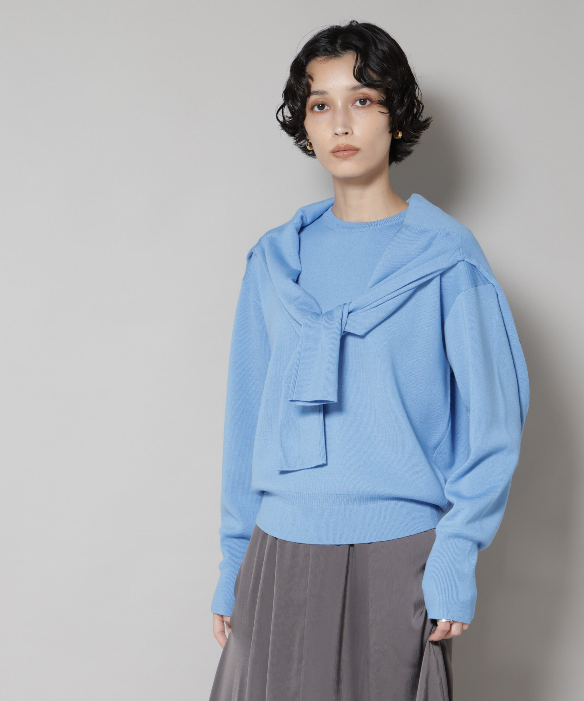 nano･universe「毛玉レスニットスムースクルーネックプルオーバー」|ニット・セーター|