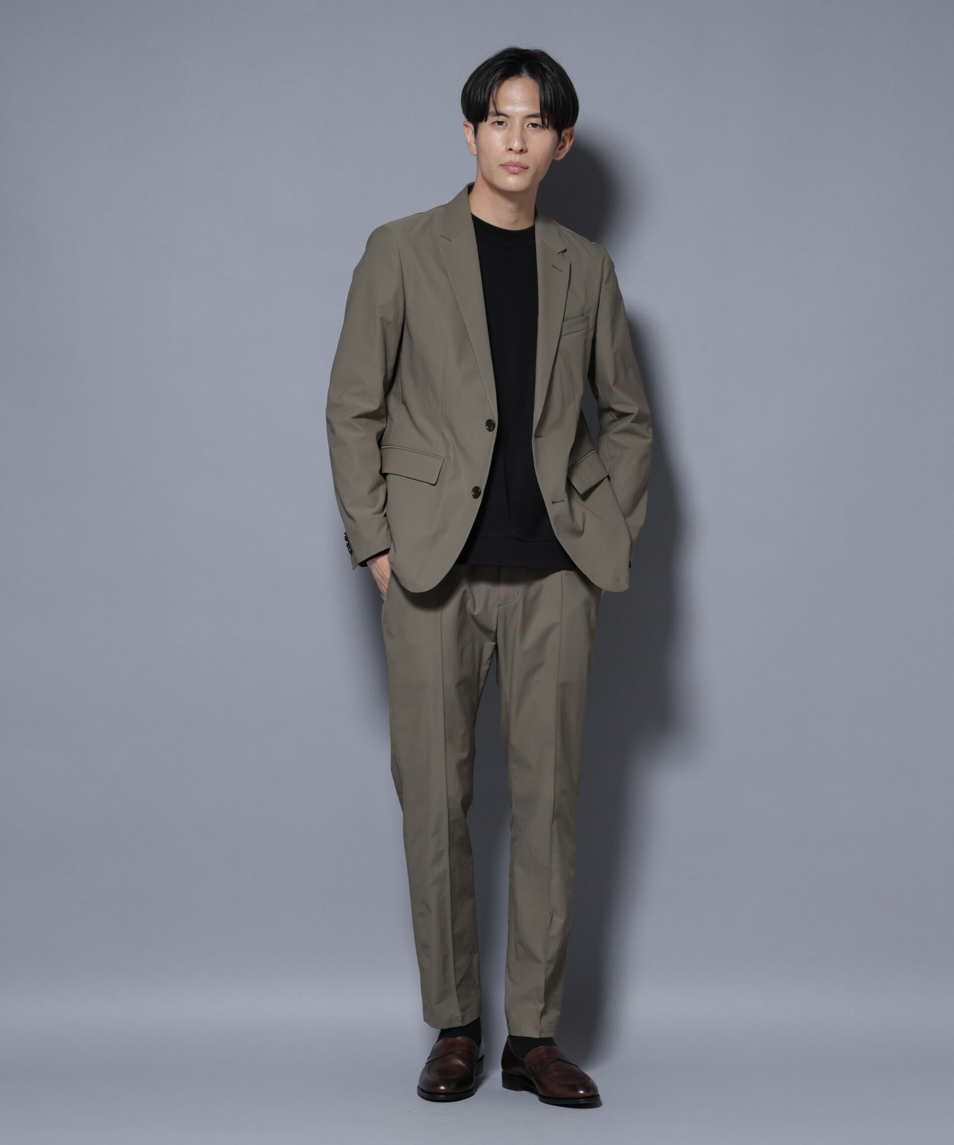 nano･universe「｢N JACKET BASIC｣TEXBRID(R) ﾂｲﾙｼﾞｬｹｯﾄ/ｽﾄﾚｯﾁ･撥水(ｾｯﾄｱｯ 」|スーツ|