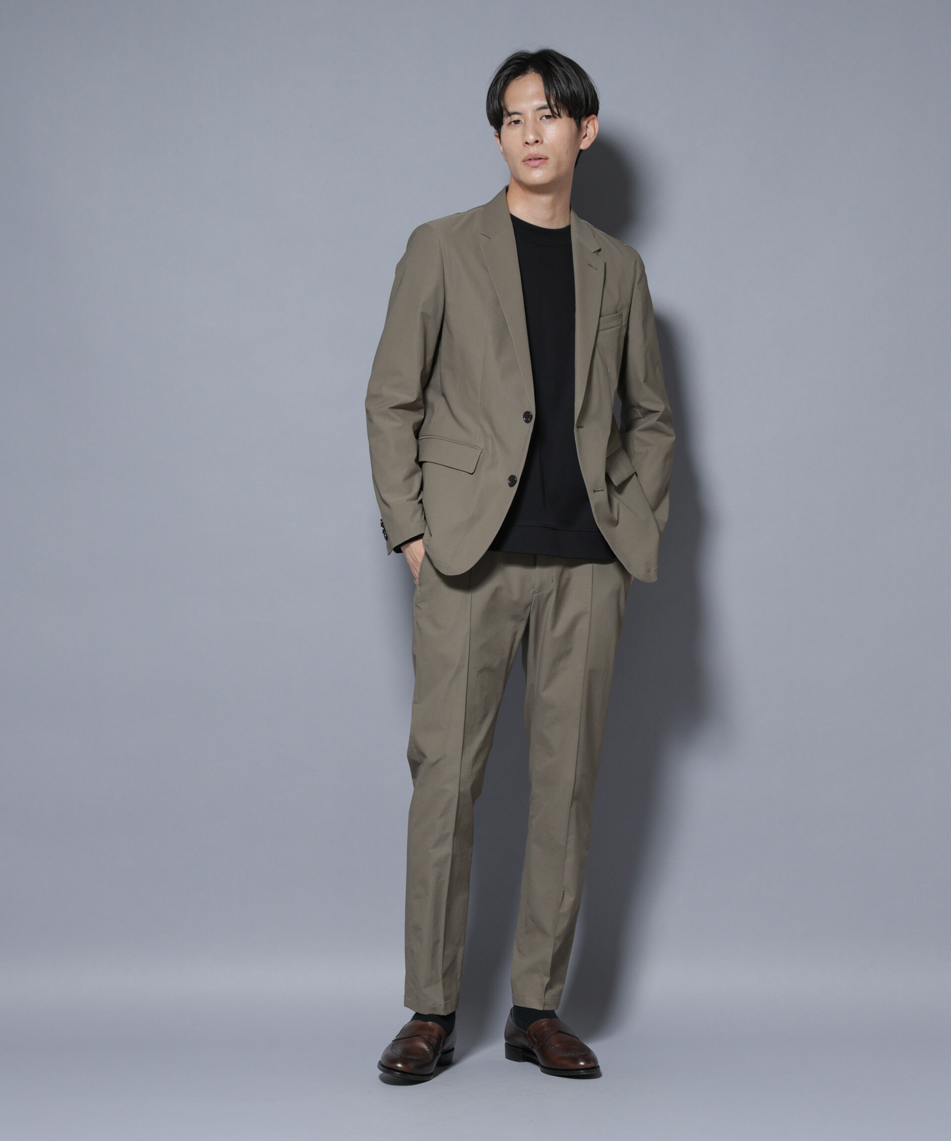 nano･universe「「N TROUSERS BASIC」TEXBRID(R) ツイルパンツ/ストレッチ・撥水(セットアップ可)」|スーツ|