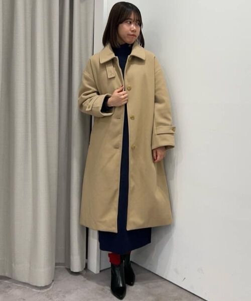 nano･universe「メルトンジャージーステンカラーコート」|その他|