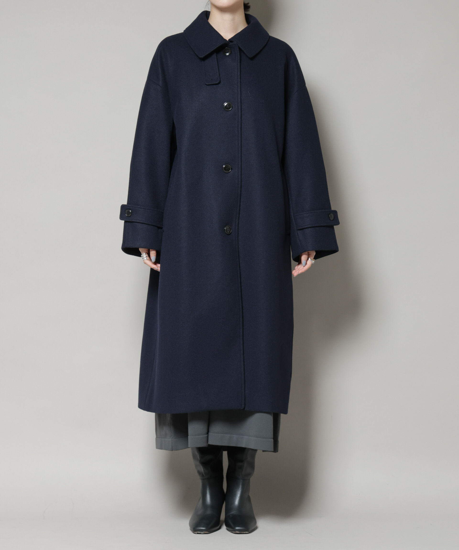 nano･universe「メルトンジャージーステンカラーコート」|その他|