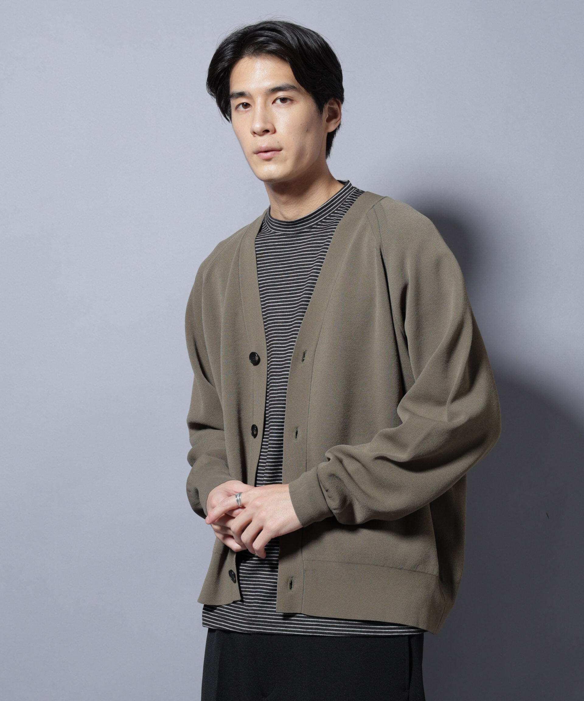 nano･universe「ELITE 7 FUNCTION W-FACE カーディガン」|ニット・セーター|