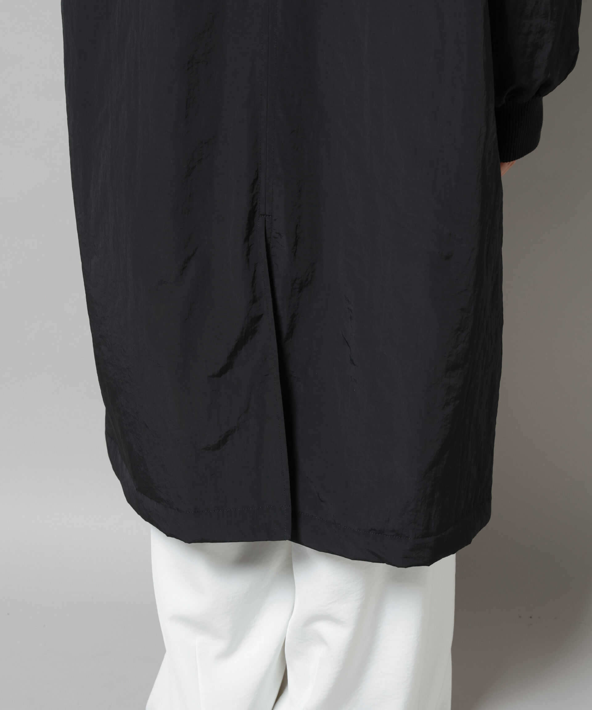 nano･universe「撥水加工・機能中綿 ジップアップリブロングコート」|その他|