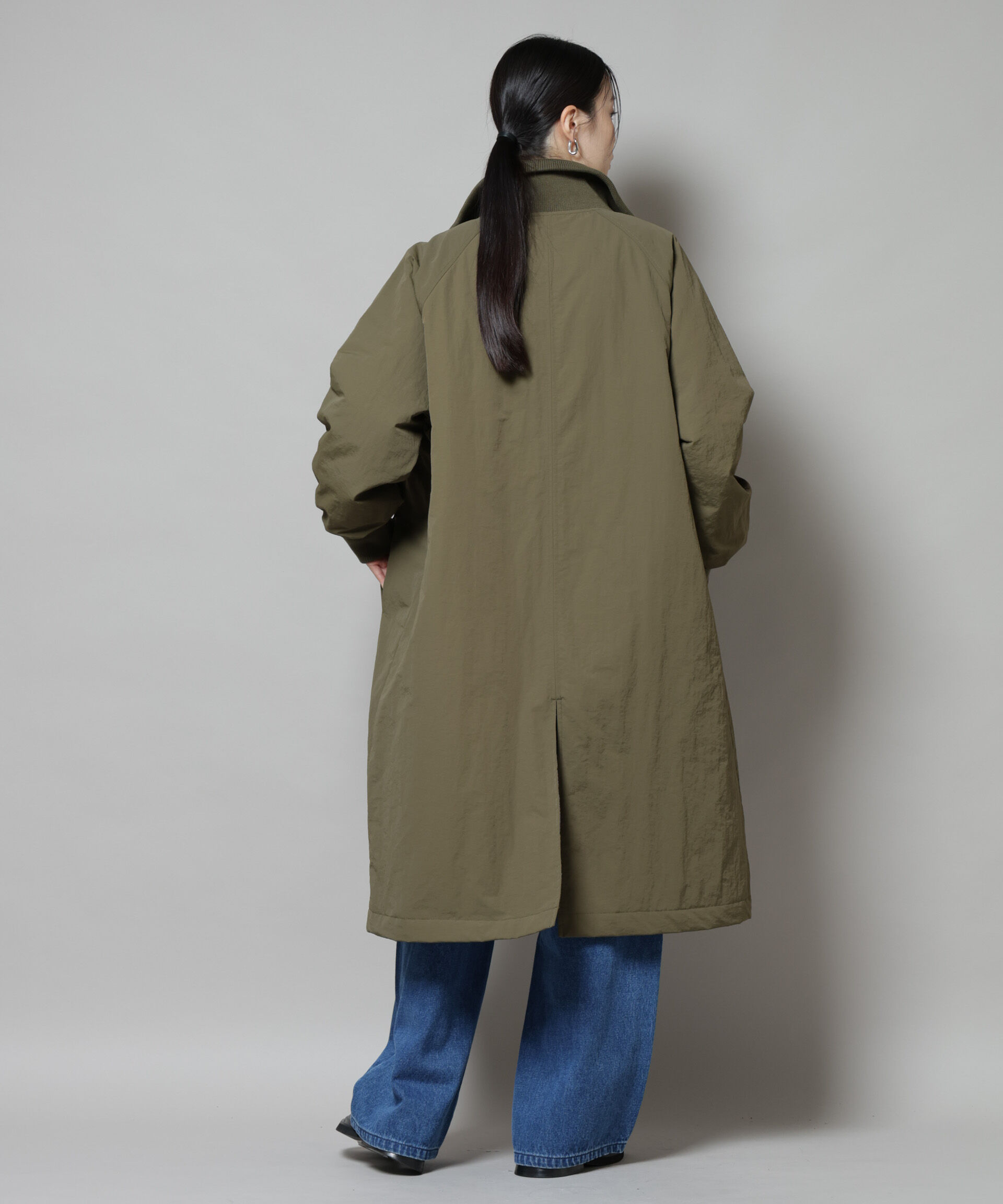 nano･universe「撥水加工・機能中綿 ジップアップリブロングコート」|その他|