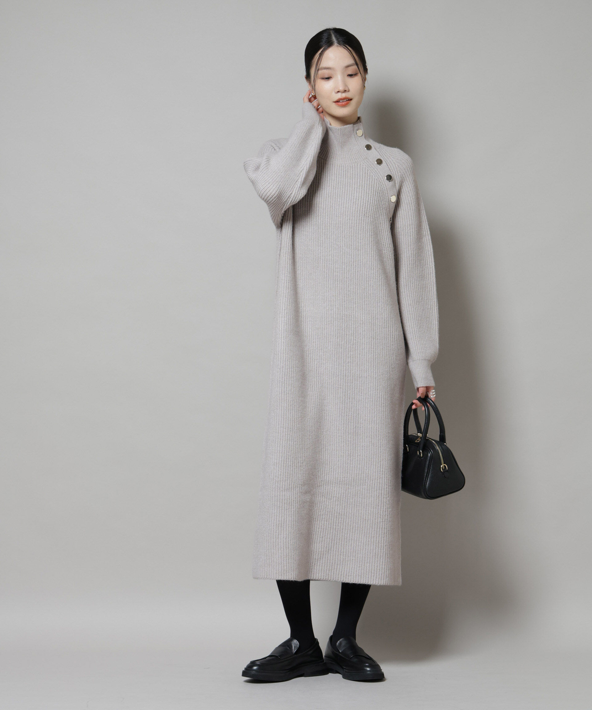 nano･universe「釦ディティールニットワンピース」|ワンピース|