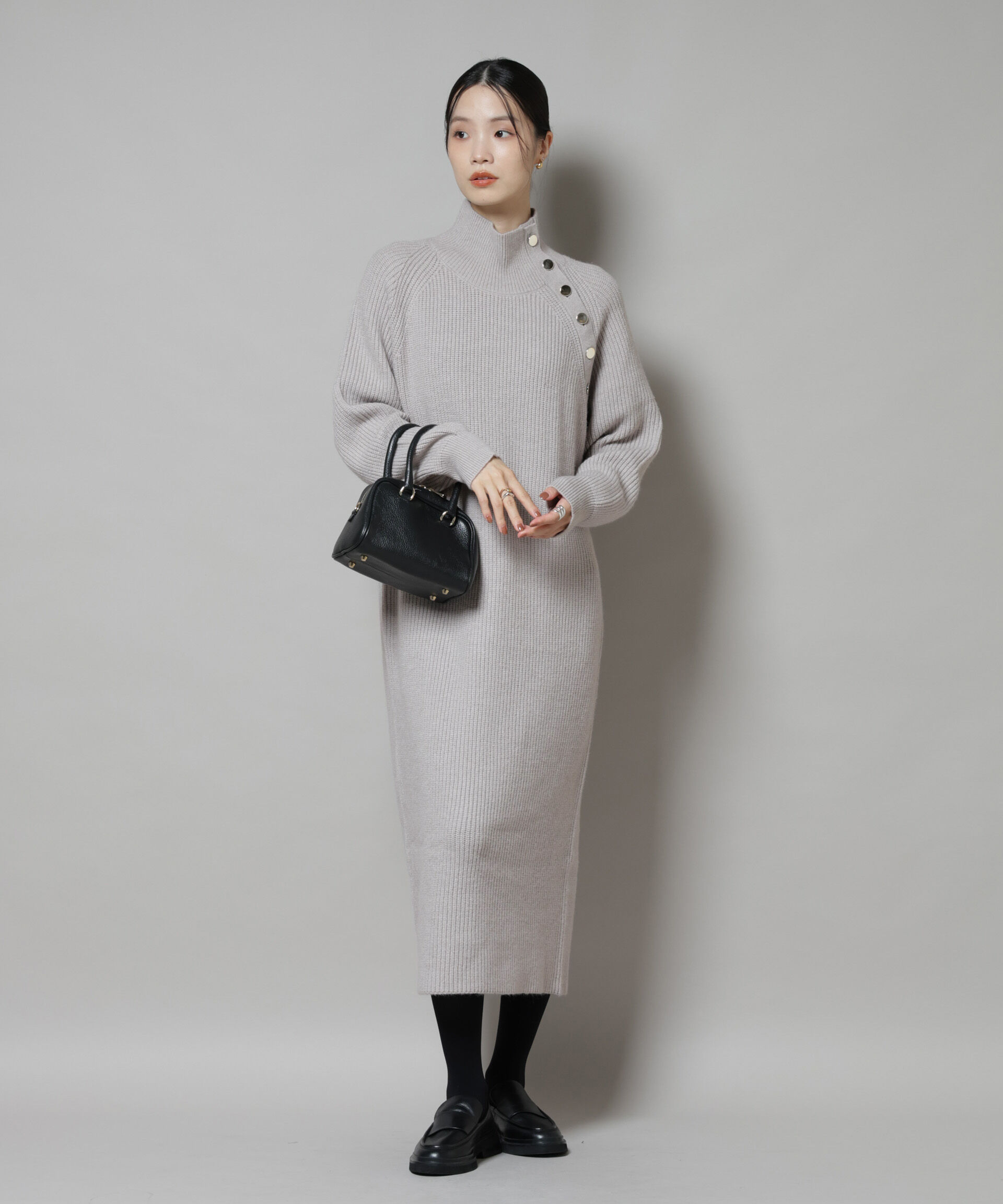 nano･universe「釦ディティールニットワンピース」|ワンピース|