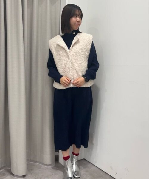 nano･universe「釦ディティールニットワンピース」|ワンピース|