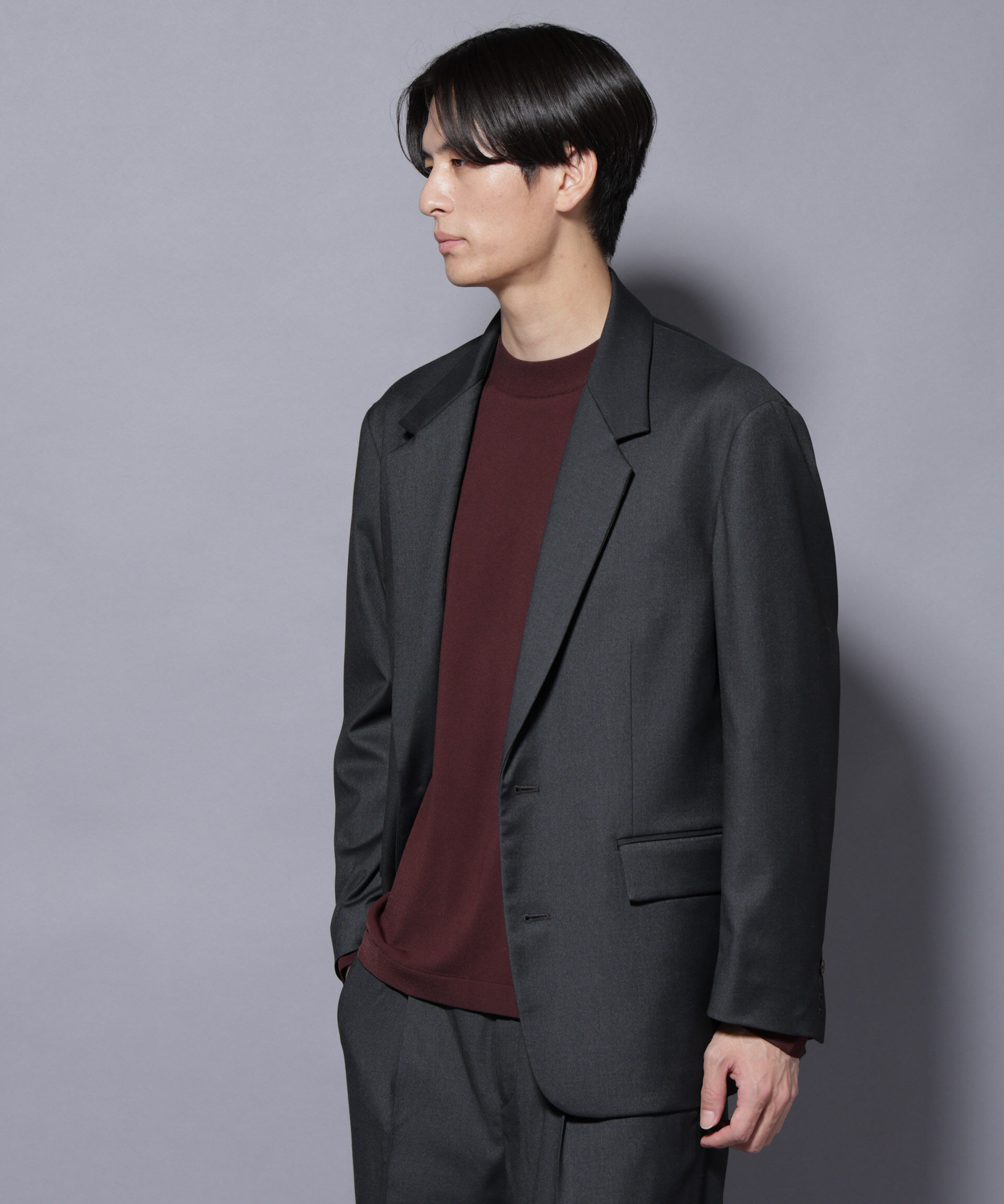 nano･universe「DELEGANTEｴｱﾘｰｻｷｿﾆｰ ｸﾞﾘｯﾀｰｽﾄﾗｲﾌﾟﾃｰﾗｰﾄﾞｼﾞｬ」|テーラードジャケット|