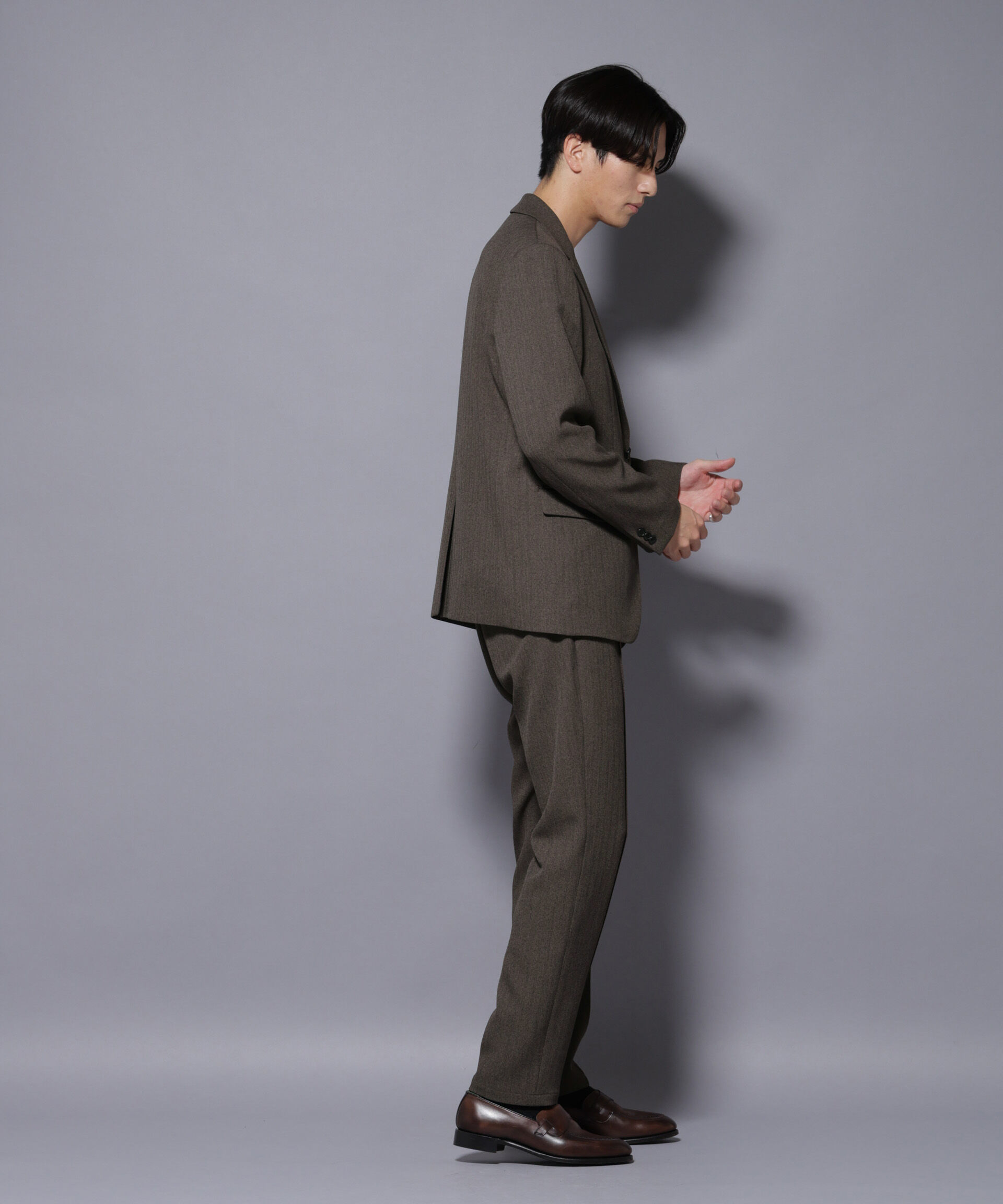 nano･universe「｢N JACKET BASIC｣ 洗えるMIXツイードストレッチジャケット(セットアップ可)」|スーツ|