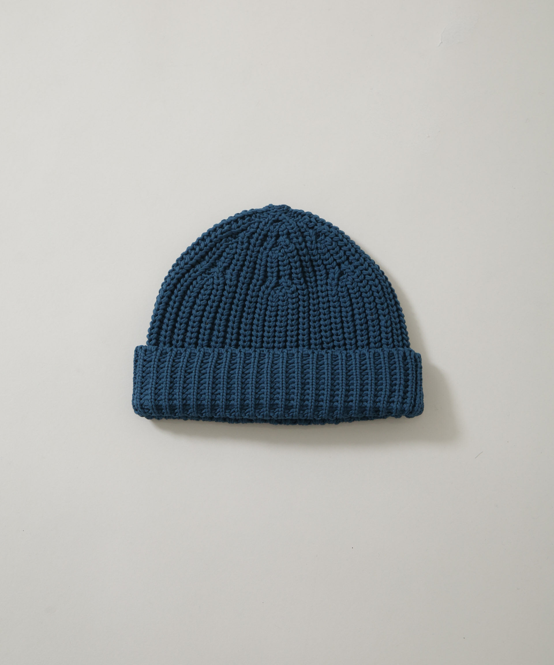 nano･universe「｢NJ/CLUB｣ 5Gホールガーメント畔編みニットキャップ」|キャップ・キャスケット|ブルー