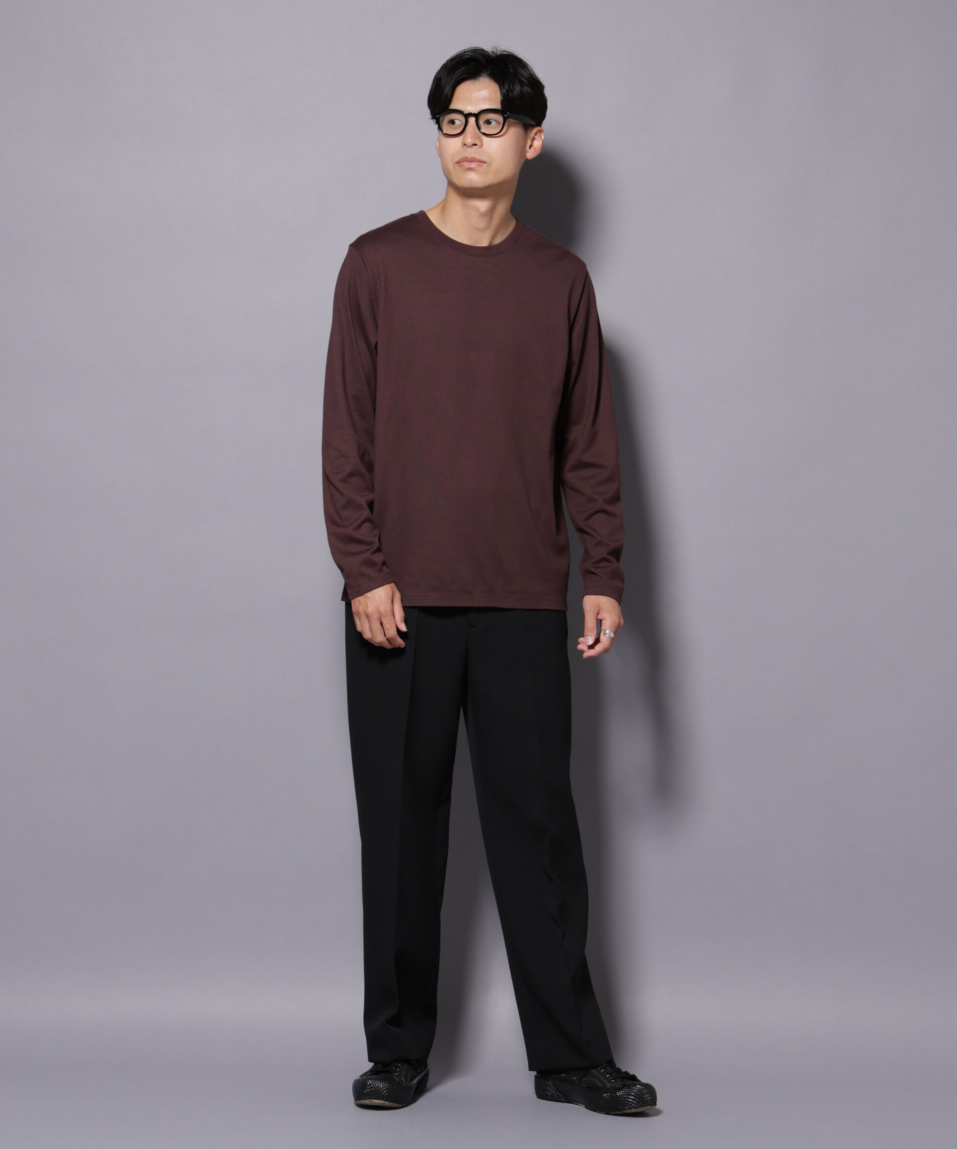 nano･universe「Anti Soaked(R)汗染み防止 クルーネックTシャツ 長袖」|Tシャツ・カットソー|