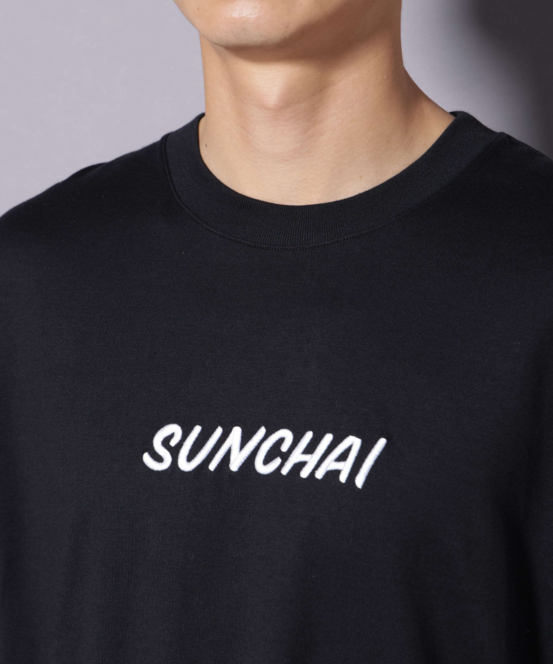 nano･universe「Anti Soaked(R)&times;SUNCHAI ロゴ刺繍 汗染み防止 Tシャツ長袖」|Tシャツ・カットソー|