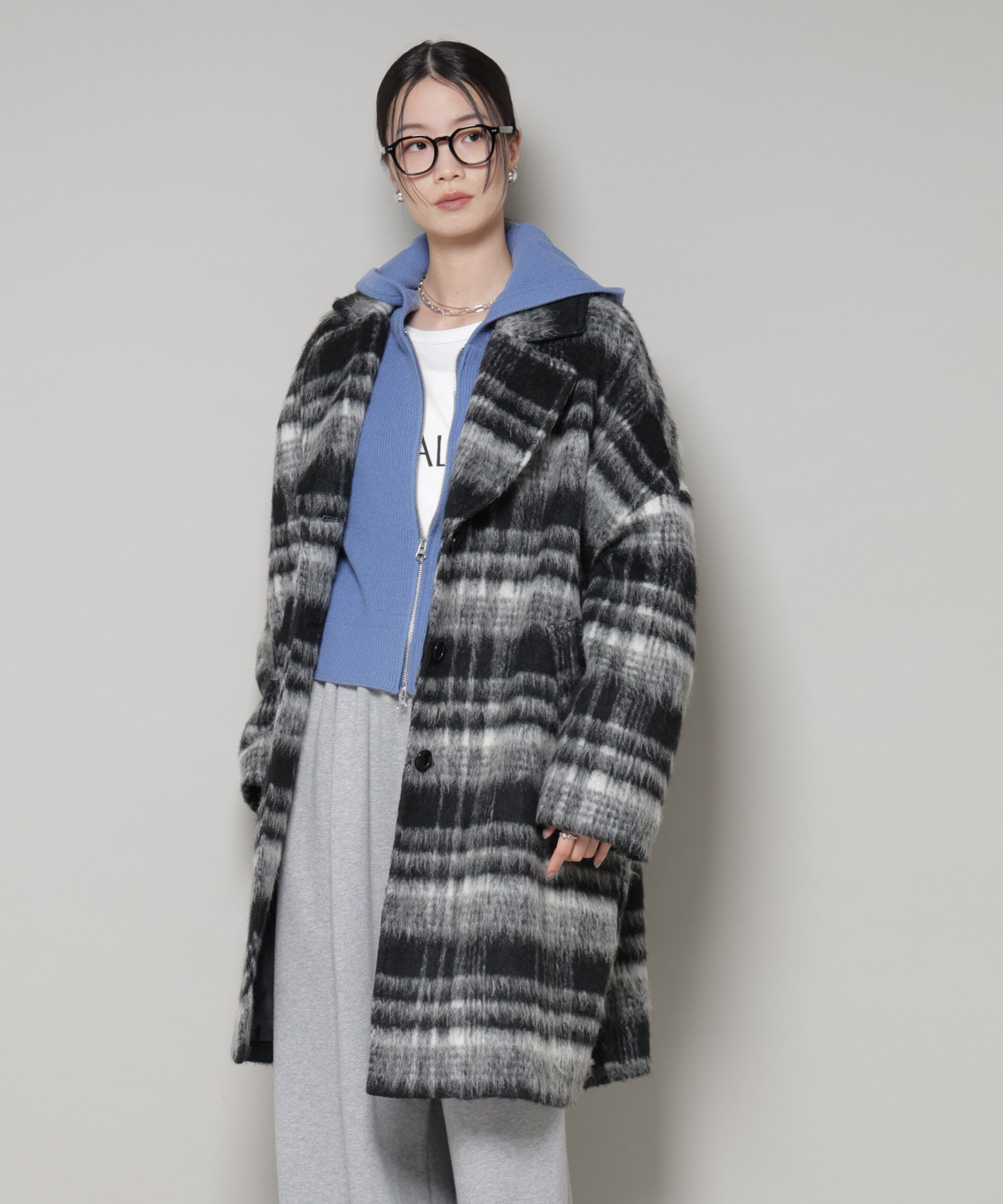nano･universe「シャギーチェックコート」|その他|