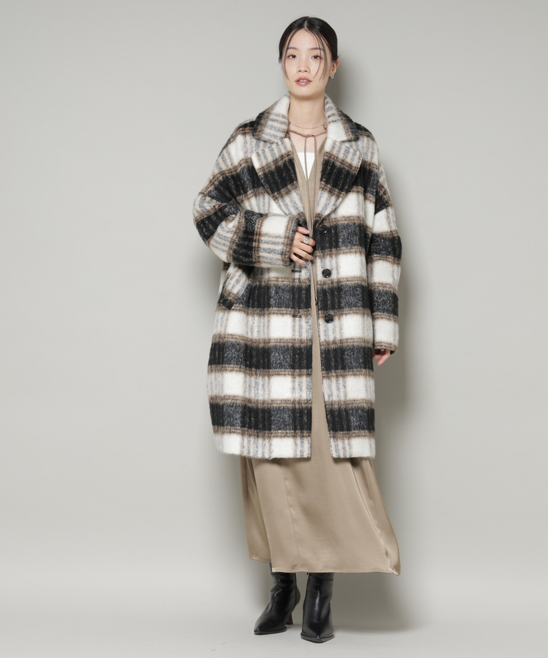 nano･universe「シャギーチェックコート」|その他|