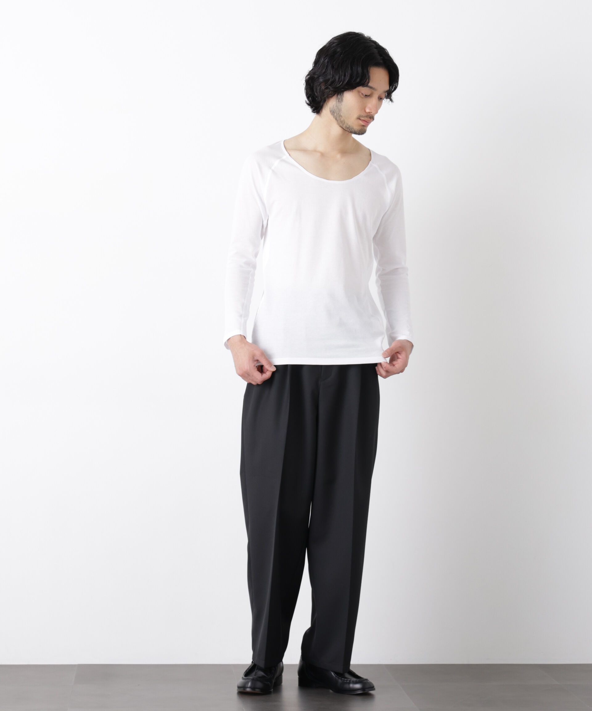 nano･universe「Anti Soaked(R)Plus インナーTシャツ 長袖」|Tシャツ・カットソー|