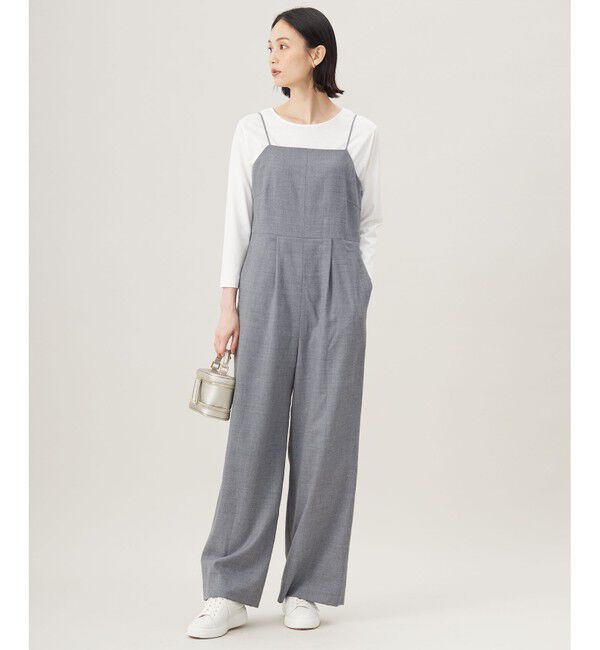 自由区「【洗える】ウォッシャブルウールサキソニー コンビネゾン」|オールインワン|