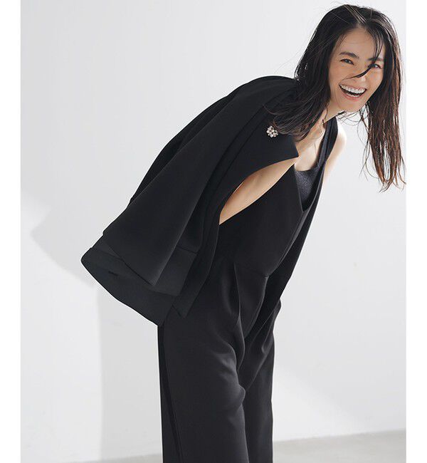 自由区「【セットアップ対応・洗える】トリアセダブルクロス コンビネゾン」|オールインワン|