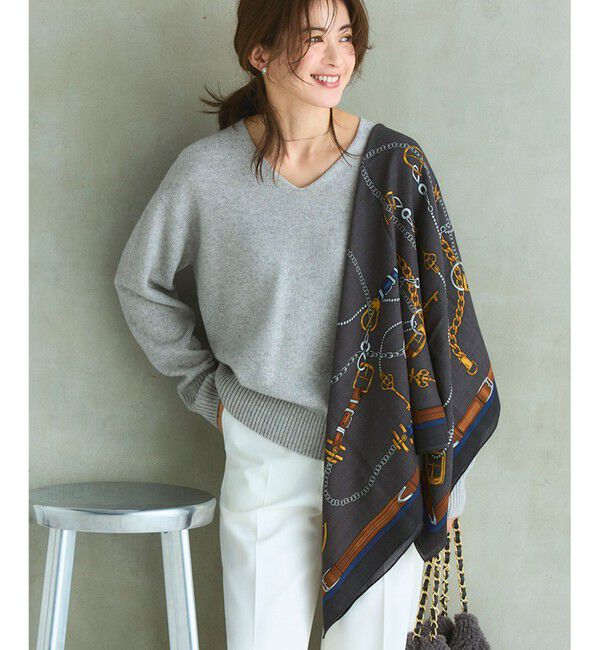 23区「【好評につき追加/Oggi・LEE掲載】ウール カシミヤ ストール」|ストール|グレー系