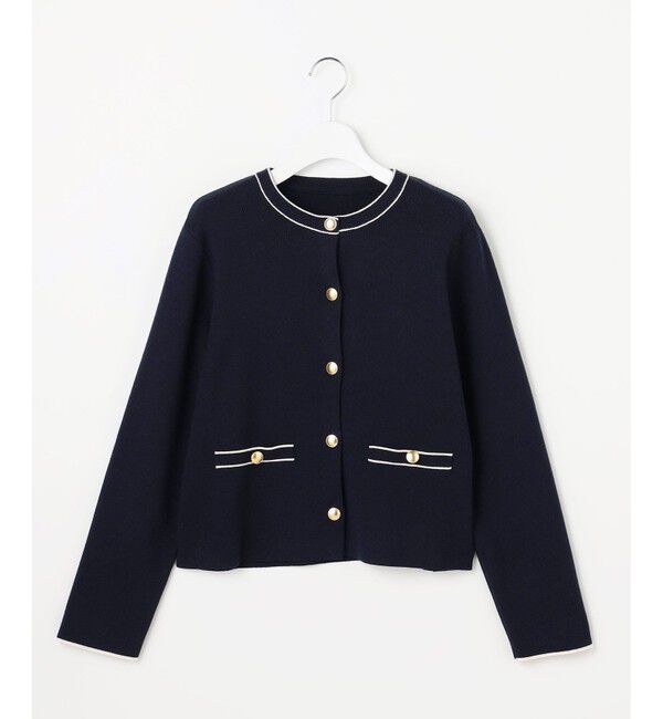 ANY SIS「CICA加工 ニット ジャケット」|カーディガン|