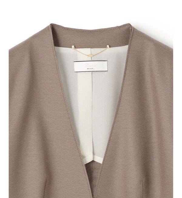 BEIGE,「【S-size】CORBY / ノーカラージャケット」|ノーカラージャケット|