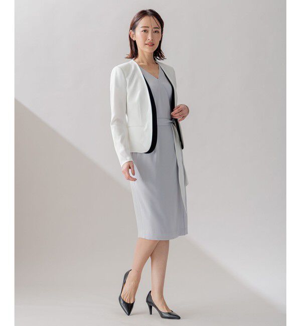 BEIGE,「CINDY / ダブルカラージャケット」|ノーカラージャケット|