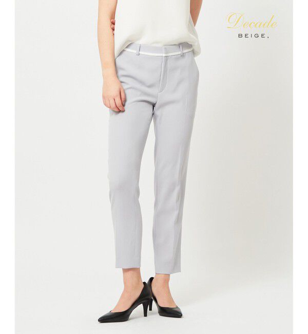 BEIGE,「CINDY / クロップドパンツ」|その他|Ice blue &times; White