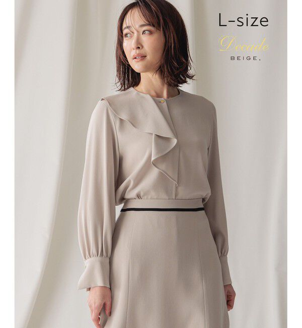 BEIGE,「【L-size】CINDY / アシンメトリーブラウス」|シャツ・ブラウス|Sand