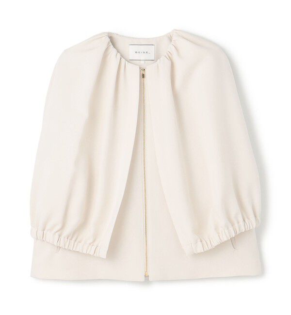 BEIGE,「【洗える】REIBAUD / ノーカラージャケット」|ノーカラージャケット|