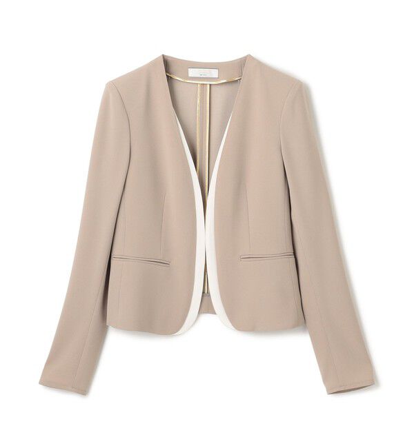 BEIGE,「【洗える・L-size】CINDY / ダブルカラージャケット」|ノーカラージャケット|