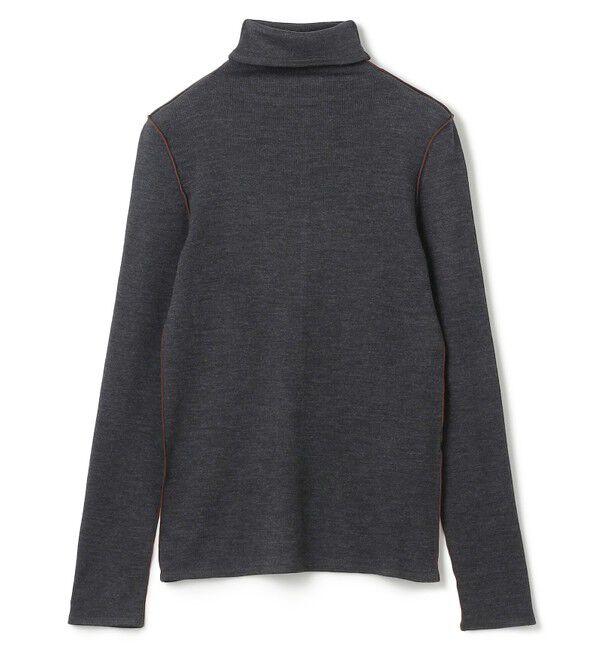 BEIGE,「【洗える・GISELe 10月号掲載】FORD / ウール配色メローハイネックカットソー」|Tシャツ・カットソー|