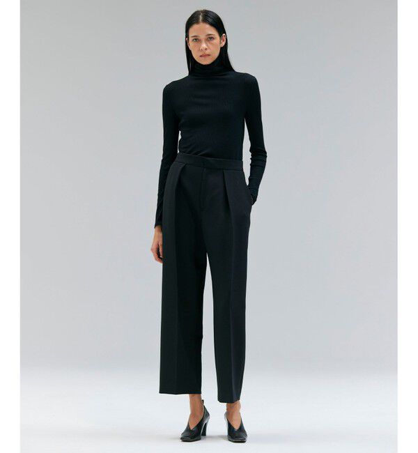 BEIGE,「【洗える・GISELe 10月号掲載】FORD / ウール配色メローハイネックカットソー」|Tシャツ・カットソー|