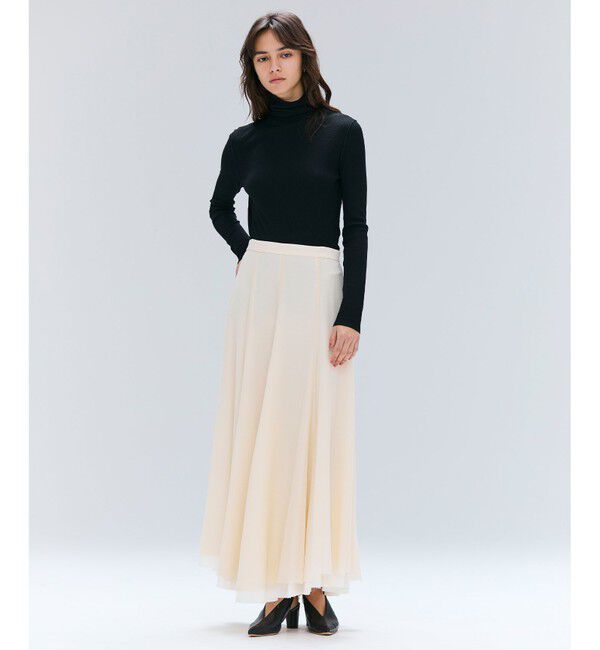 BEIGE,「【洗える・GISELe 10月号掲載】FORD / ウール配色メローハイネックカットソー」|Tシャツ・カットソー|