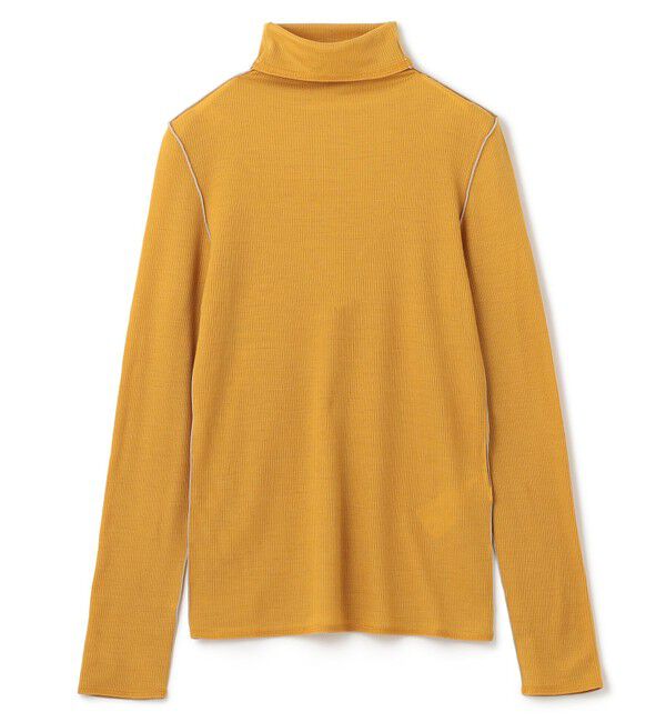 BEIGE,「【洗える・GISELe 10月号掲載】FORD / ウール配色メローハイネックカットソー」|Tシャツ・カットソー|