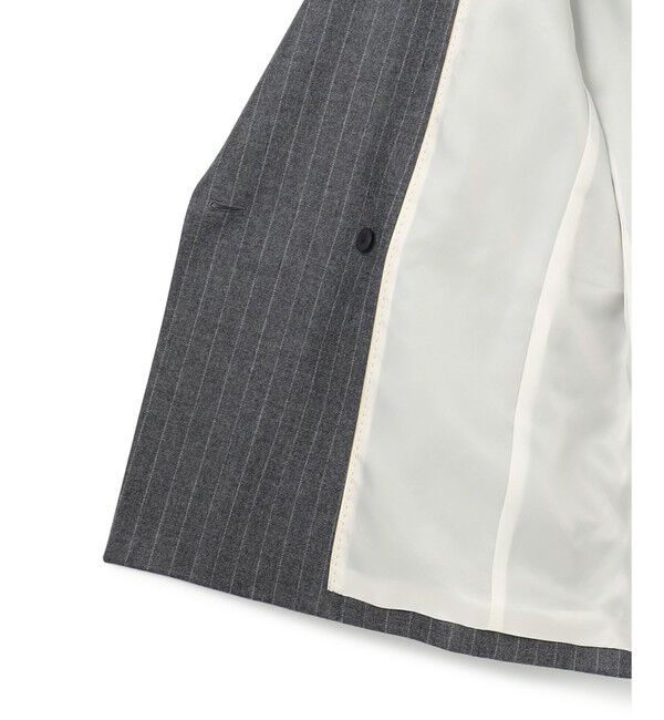 BEIGE,「DELAND / ウールピンストライプダブルジャケット」|テーラードジャケット|