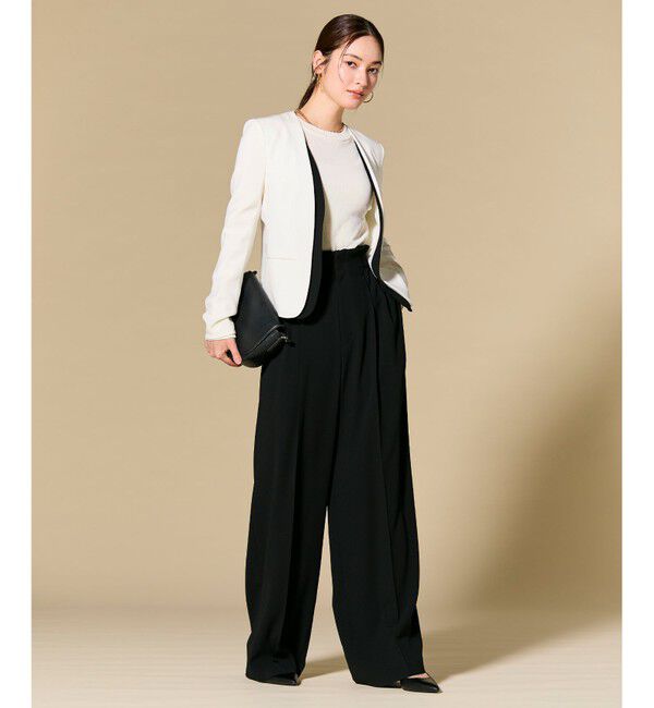 BEIGE,「【セットアップ対応】CINDY / ダブルカラージャケット」|ノーカラージャケット|