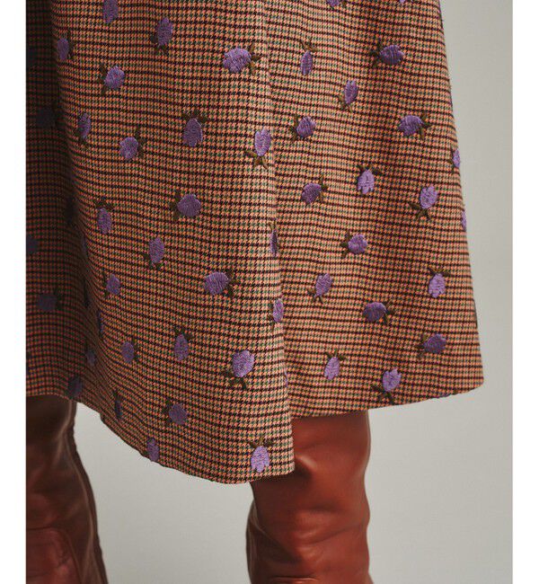 GRACE CONTINENTAL「チェックフラワータックスカート」|スカート|