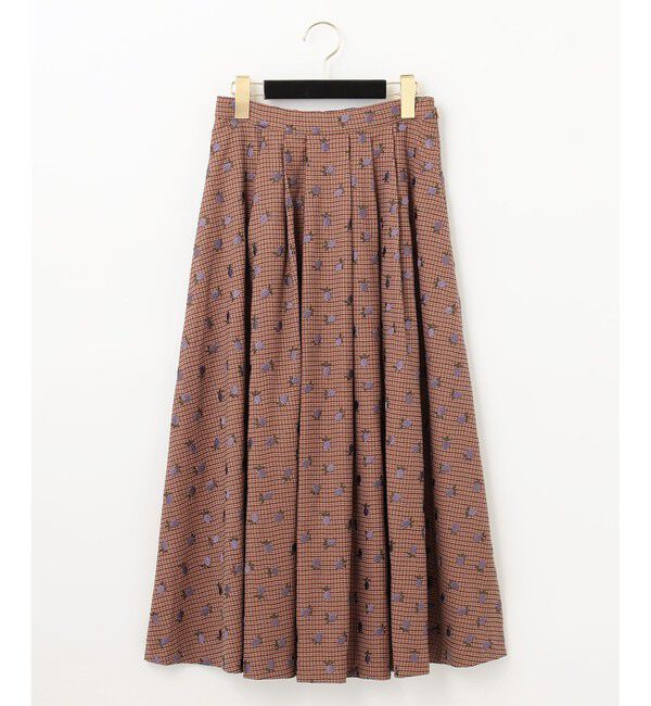 GRACE CONTINENTAL「チェックフラワータックスカート」|スカート|