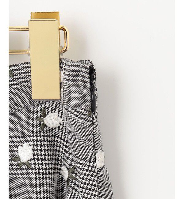 GRACE CONTINENTAL「チェックフラワータックスカート」|スカート|