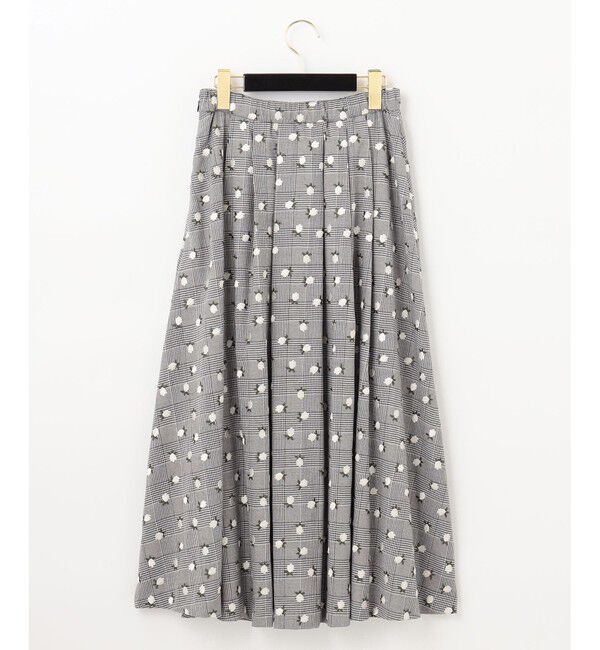 GRACE CONTINENTAL「チェックフラワータックスカート」|スカート|