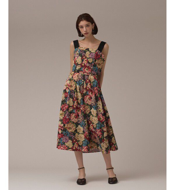 GRACE CONTINENTAL「アンティークフラワータックスカート」|スカート|