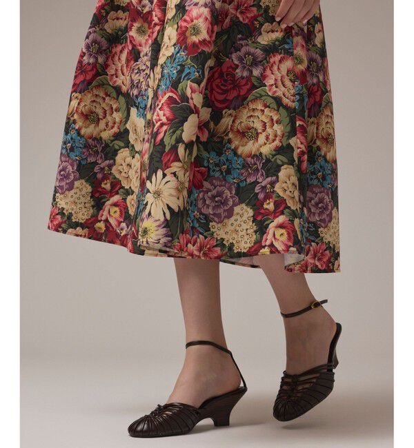 GRACE CONTINENTAL「アンティークフラワータックスカート」|スカート|