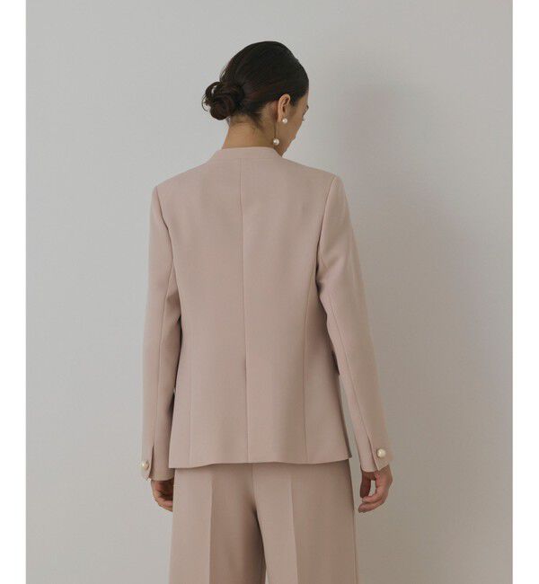 GRACE CONTINENTAL「パールボタンノーカラージャケット」|ノーカラージャケット|